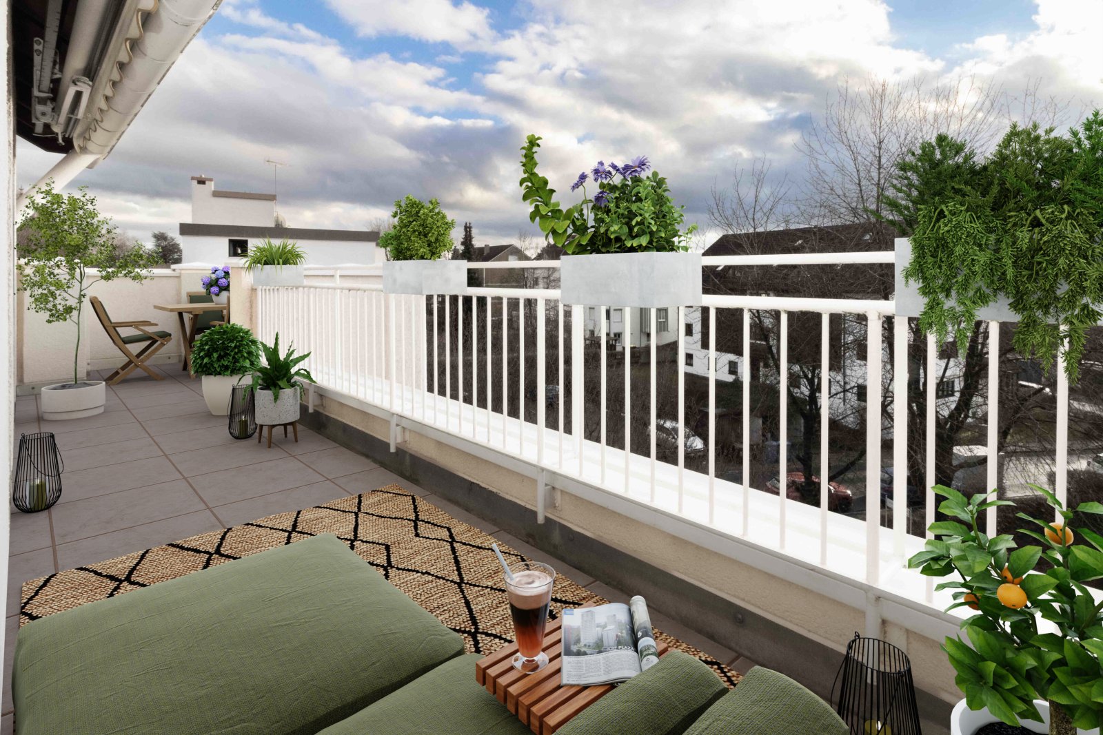 Mering: Lichtdurchflutetes Apartment mit Dachterrasse in schöner, ruhiger Wohnlage in Mering - Bahnhofsnähe! 