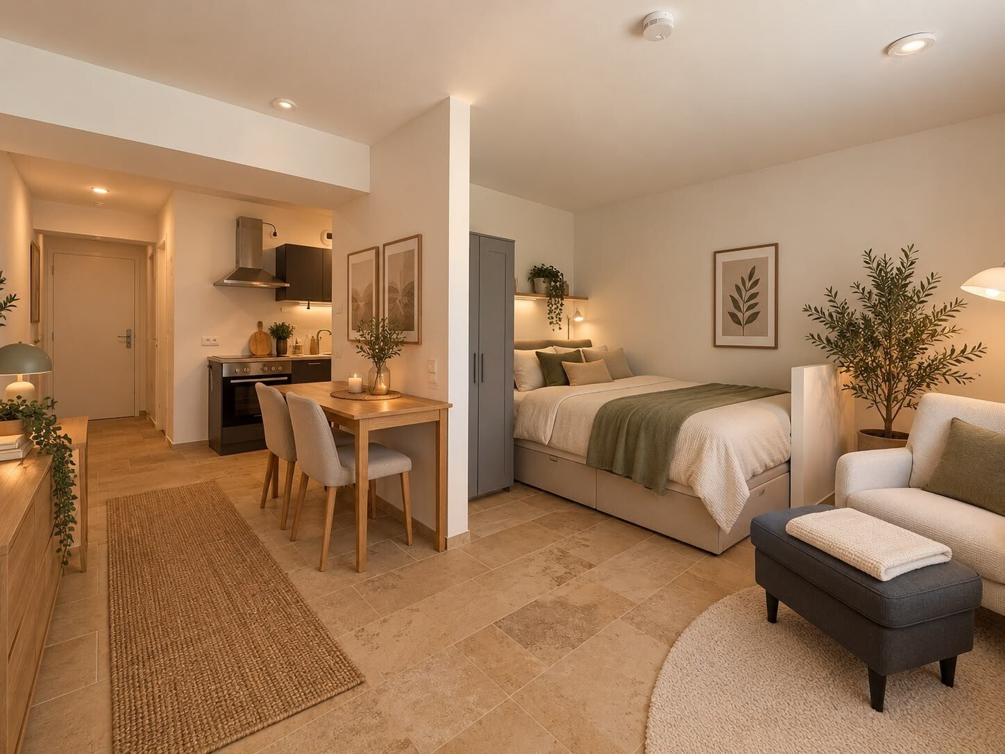 Modernes 1-Zimmer-Apartment mit Terrasse in zentraler Innenstadtlage