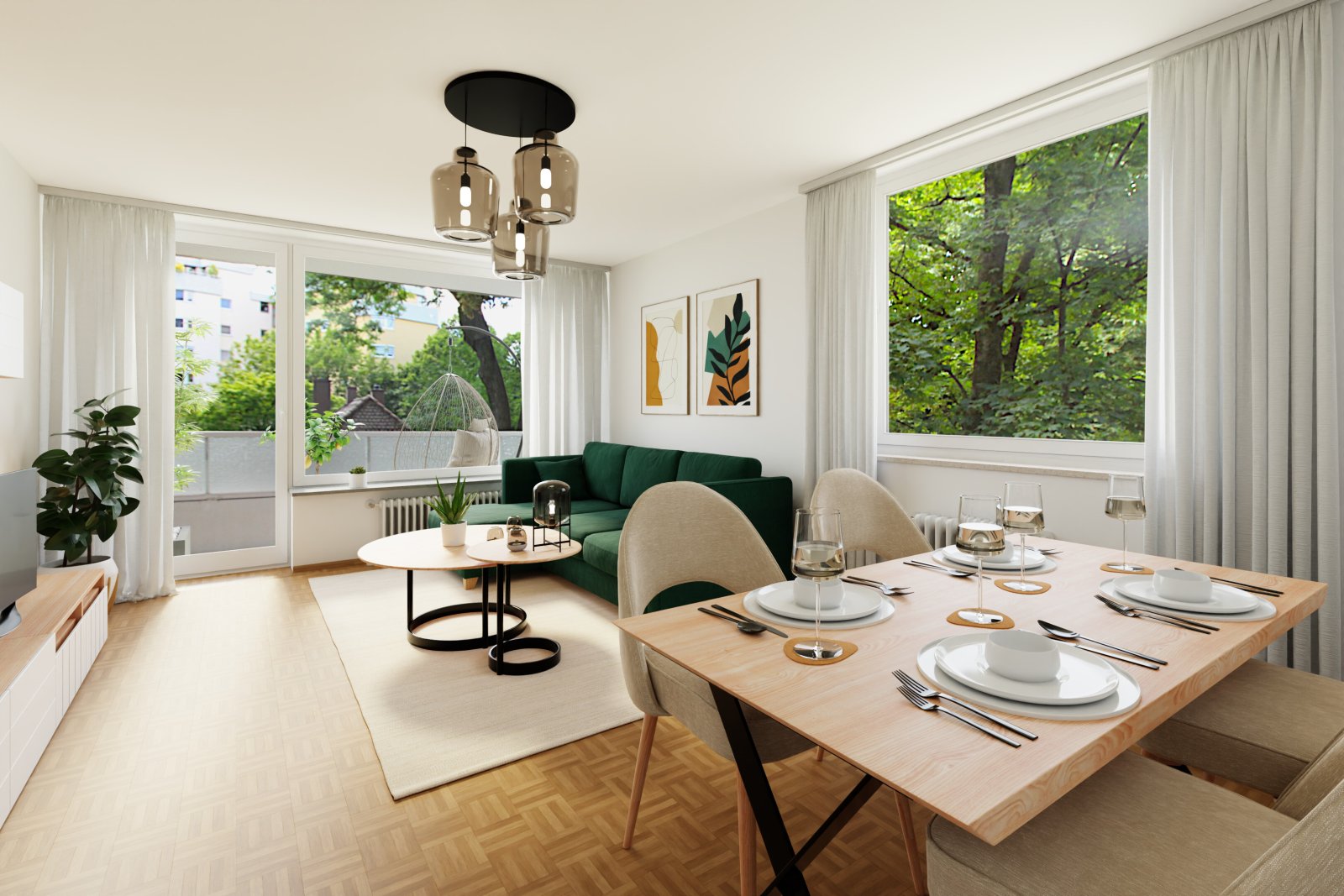 Augsburg: Für 2 Jahre zur Vermietung befristet! Möbel auf Anfrage - Attraktive Citywohnung mit Balkon, neue Fernwärme Hz, Vollwärmeschutz, in bester Wohnlage! 